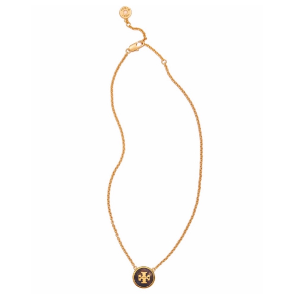 TORY BURCH • Semiprecious Logo Stone Necklace - Picture 3 of 4